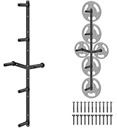 Kipika Weight Plate Storage Rack - Wall Mounted Weight Plate Holder with Durable Steel Constructi...
