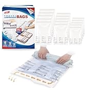 TAILI 15 Travel Compression Bags, Roll Up Space Saver Bags (5 Small+5 Medium+5 Large), Hand Roll ...