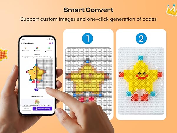 Caydo Fuse Beads Kit with Pattern-Generating App