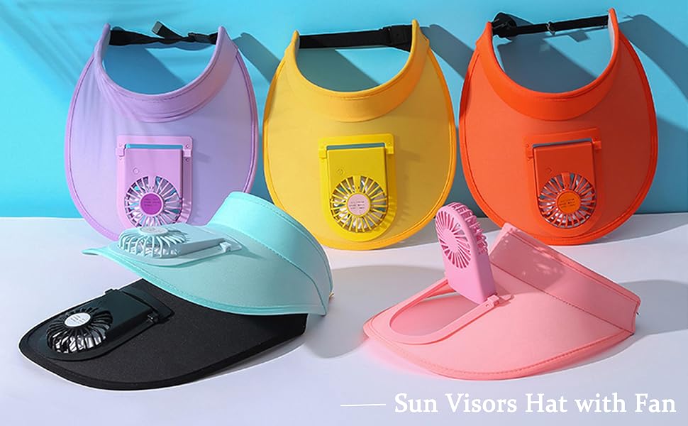 Sun Visors Hat with Fan