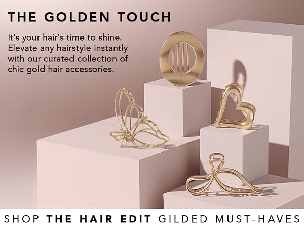 the hair edit gilded bow claw clip