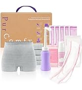 PurComfy 18 Pcs Postpartum Essentials Recovery Kit, Includes 5 Disposable Underwear, 24 Perineal ...
