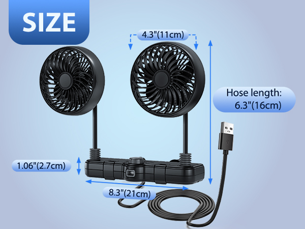 5V2A usb Car Fan, A perfect car accessory for long drives in hot summer