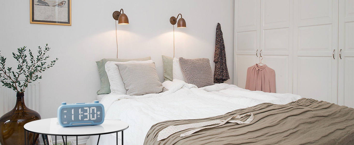 bluetooth clock radio use in bedroom