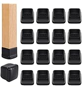 24 PCS Chair Leg Sliders for Carpet, Square Chair Glides, Teflon Furniture Pads, Bar Stool Chair ...