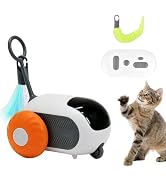 Remote Control Mouse Cat Toy, Smart Interactive Moving Cat Toy Car with Obstacle Avoid, USB Recha...