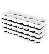 Ice Cube Trays 4 Pack, Airabc Silicone Ice Cube Trays with Removable Lid, Easy-Release Flexible 1...