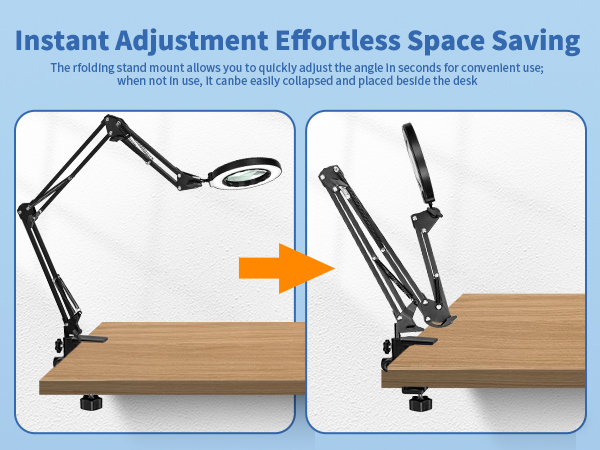 Memory Function & Space-Saving Design magnifier with light magnifying glasses with light