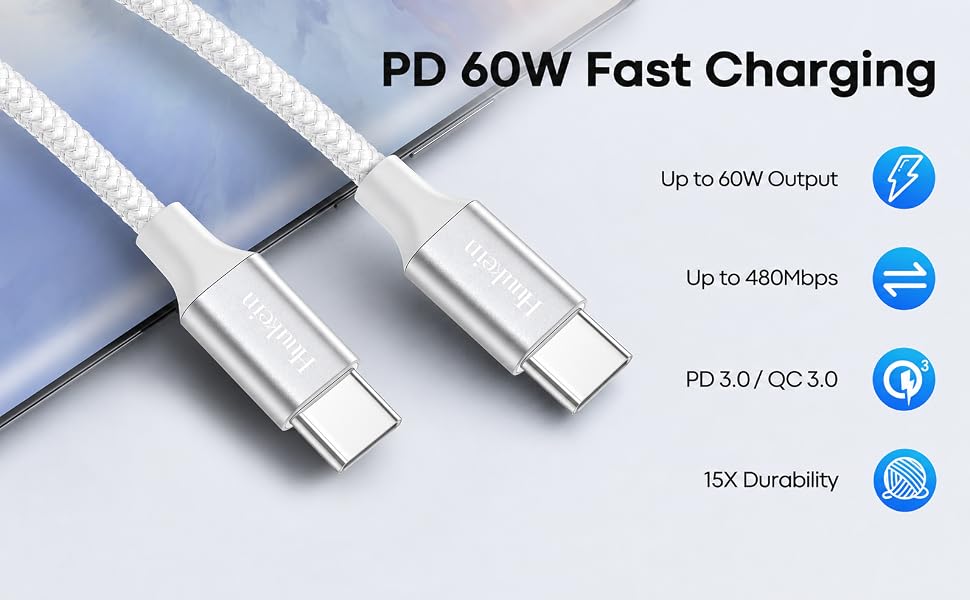 PD 60W Type C to Type C cable