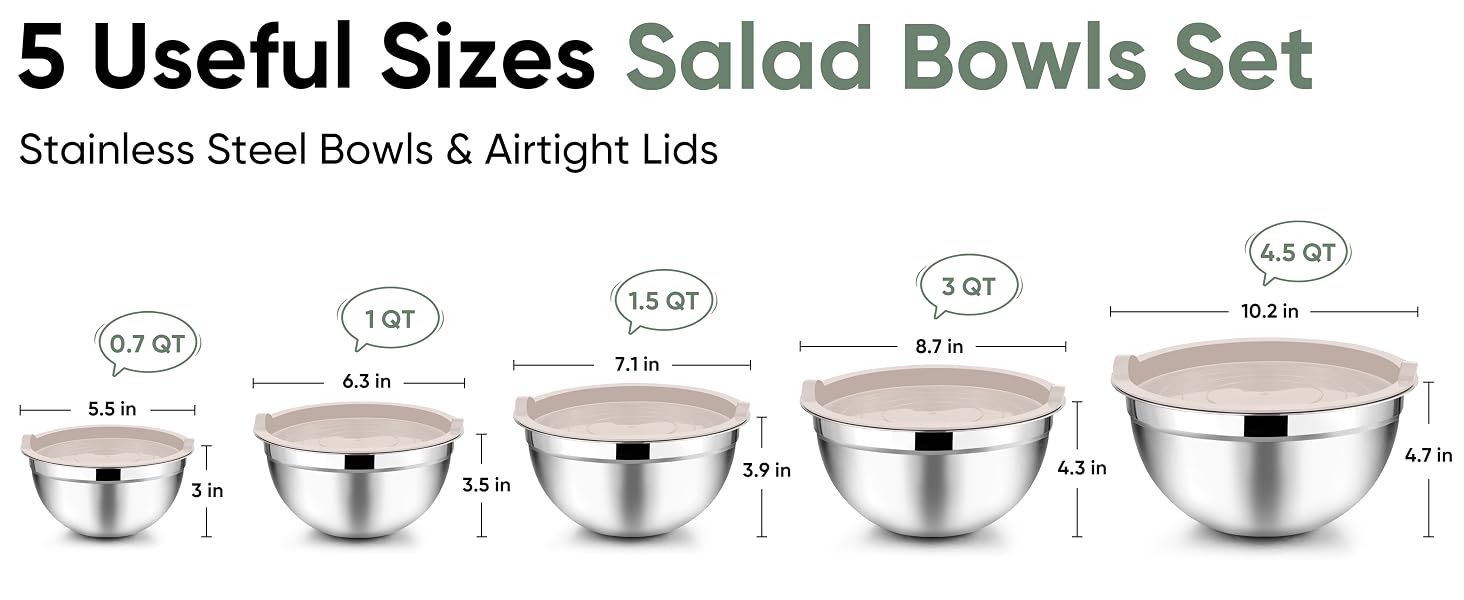 Khaki Mixing Bowls