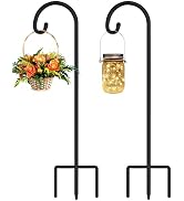 FEED GARDEN Adjustable 32 Inch Small Shepherds Hooks for Outdoor, Garden Hooks for Lanterns, Shep...