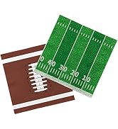 Football Birthday Party Supplies Disposable Paper Cocktail Napkins for Tailgate Party Decorations...