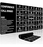 Baziabbo Office Desk Mat,Conference Call Bingo Mouse Pad for Virtual Meetings,Work from Home Comp...