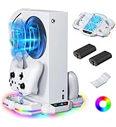 Cooling Stand & Charging Station for Xbox Series S with 13 RGB LED Light Modes - ZAONOOL Dual Con...