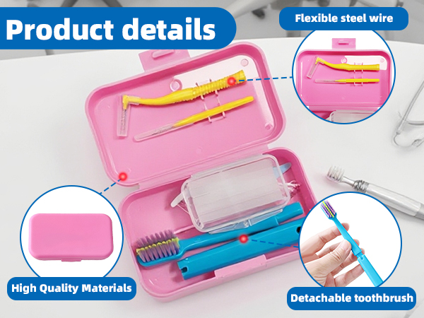 6-in-1 Orthodontic Oral Care Kit with Case