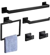 5-Piece Bathroom Hardware Accessories Set, Towel Bar Sets Include Towel Bar Towel Holder Toilet P...