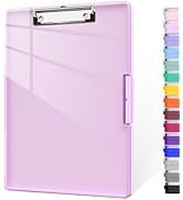 Piasoenc Clipboard with Storage, 8.5x11" Clip Boards with 2 Storage Case and A4 Paper Folder, Cle...