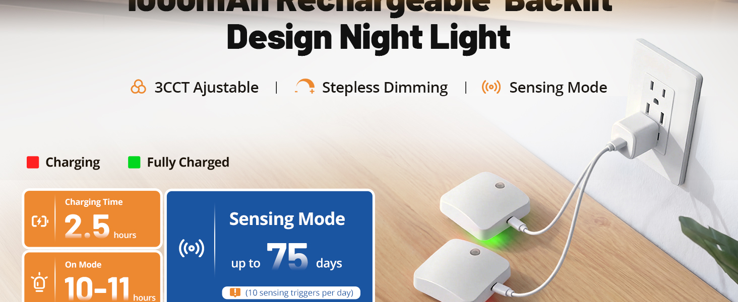 wowatt 3cct Rechargeable Night Light