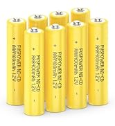 Fuspower AAA Battery NiCd 1.2V Rechargeable Batteries for Garden Landscaping Solar Lights (8 Coun...
