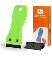 EHDIS 1.5" Plastic Razor Scraper with 10pcs Double Edged Plastic Blades for Removing Labels Stick...