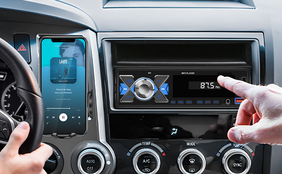 aftermarket radio single din car stereo bluetooth single din radio best single din head unit
