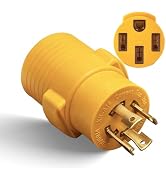 MECMO NEMA L14-30P to 14-50R RV Generator Adapter, 30 Amp to 50 Amp Twist Locking Generator 4 Pro...