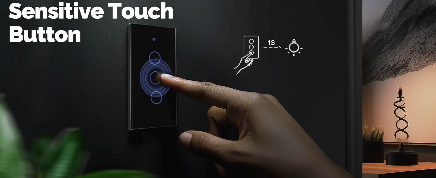 smart light switch black