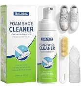 BALORIZ Shoe Cleaner, White Sneaker Cleaner with Brush and Towel, No-Rinse Foam Shoe Cleaning Kit