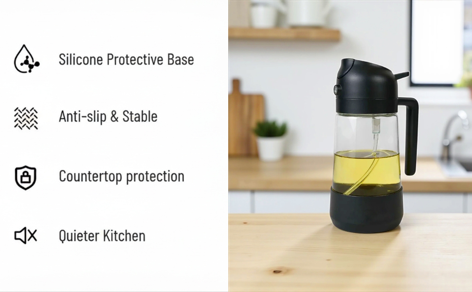 2-in-1 Sprinkler and Glass Spray Oil Bottle Reusable for Kitchen Glass Olive Oil Sprayer