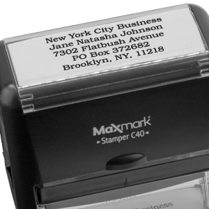 MaxMark return address stamp Index label