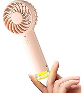 Koonie Portable Mini Handheld Personal Fan, Powerful 3 Speeds Small Desk Fan with LED Light, Cute...