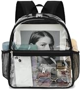 GYEUKHAM Clear Backpack, Heavy Duty PVC Transparent Backpack for Adult Men Kids Girls, Clear Back...