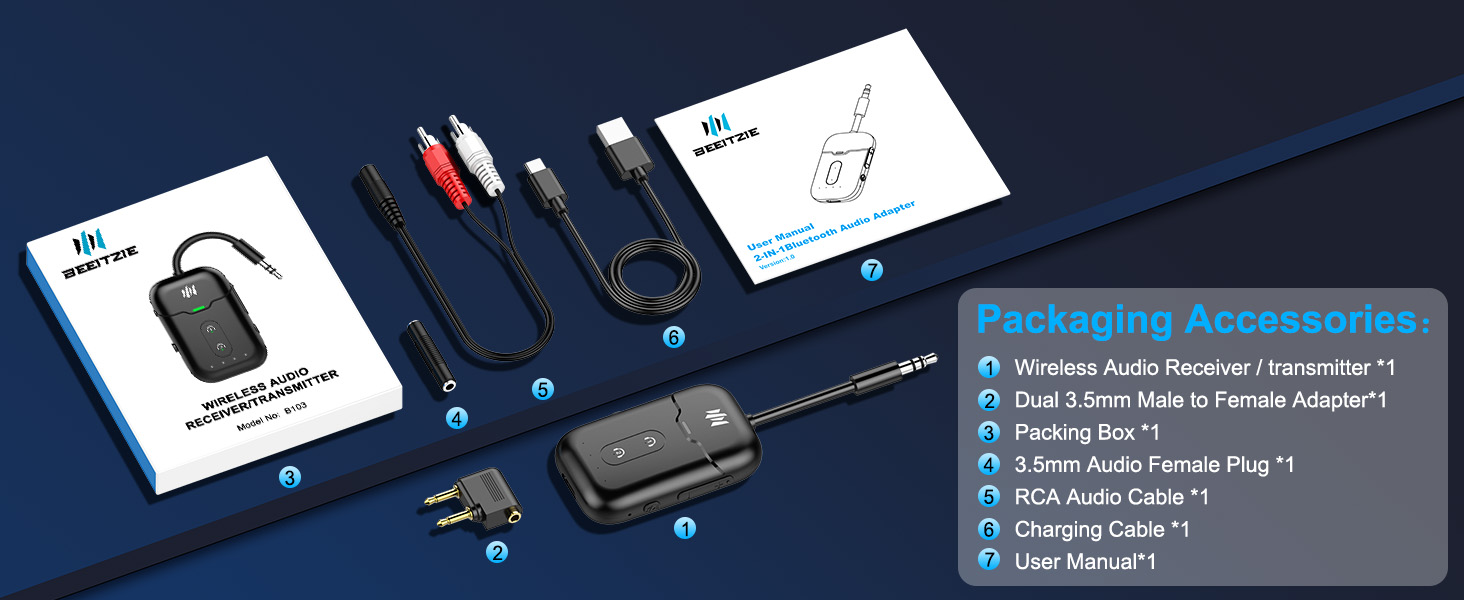 bluetooth transmitter for tv to headphones