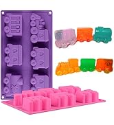 RoseFlower Train Shaped Silicone Molds Baking Non-Stick BPA Free Moulds for Kitchen Cake, Pudding...