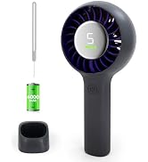 Portable Handheld Fan Rechargeable Personal Fan and Desktop with Base,5 Gear Wind, 4000mAh Batter...