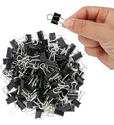 120 Pack Mini Binder Clips, Black Binder Clips, Small Paper Clips 15mm 5/8 Inch. Micro Size Offic...