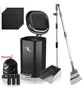 Meegood Dog Poop Trash Can for Outdoor with 4Pcs Activated Carbon Filter Replacement with Pet Was...