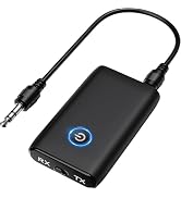 OQIMAX Bluetooth Transmitter Receiver 2 in 1, Aux Bluetooth Adapter for Car, 3.5mm Wireless Audio...