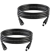 4.9FT 16AWG DC 5.5x2.5mm Male to Female Power Extension Cord for CCTV Cameras, LED Strip Lights, ...