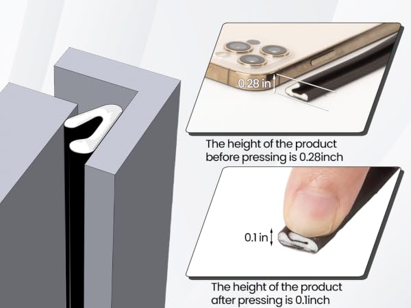 Weather Stripping Door Seal - Self Adhesive Weather Strip V Shaped Seal Strip