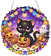 Eiflow Hanging Diamond Art Halloween Kit for Adults, DIY Acrylic Diamonds Craft Painting Hanging ...