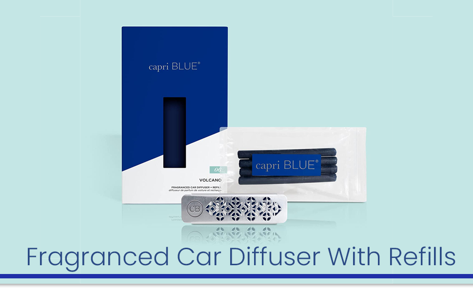 Capri Blue Fragranced Car Diffuser With Refills