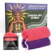 Bathway African Net Sponge Authentic with Handles (Set of 2), African Exfoliating Net Sponge, Exf...