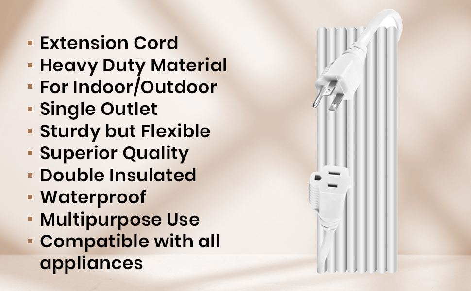 BindMaster Heavy Duty Extension Cord/Wire Power Cable