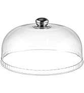 DOITOOL 10.2 Inch Transparent Plastic Cake Dome Cover Food Lid Snack Tray Protector for Party Wed...