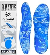 SoleAid Sport XTII, 3-Layer Performance Insoles, Light Weight, Soft, High Rebound, Shock Absorbin...