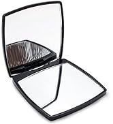 Fashion Compact Magnifying Mirror for Women - 2X/1X Magnification Double Side Makeup Mirrors,Smal...