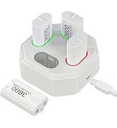4 Pack Rechargeable Xbox Controller Batteries with Charging Station,Charger Dock with 4 x 3600mWh...