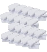 Towels N More 15X25 Hand Towels - 120 Pack White Soft Ring Spun Cotton Loops - Highly Absorbent a...