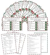 Sahjzk Christmas Family Feud Game, Funny Holiday Trivia Quiz Cards, Xmas Party Activities for Gro...